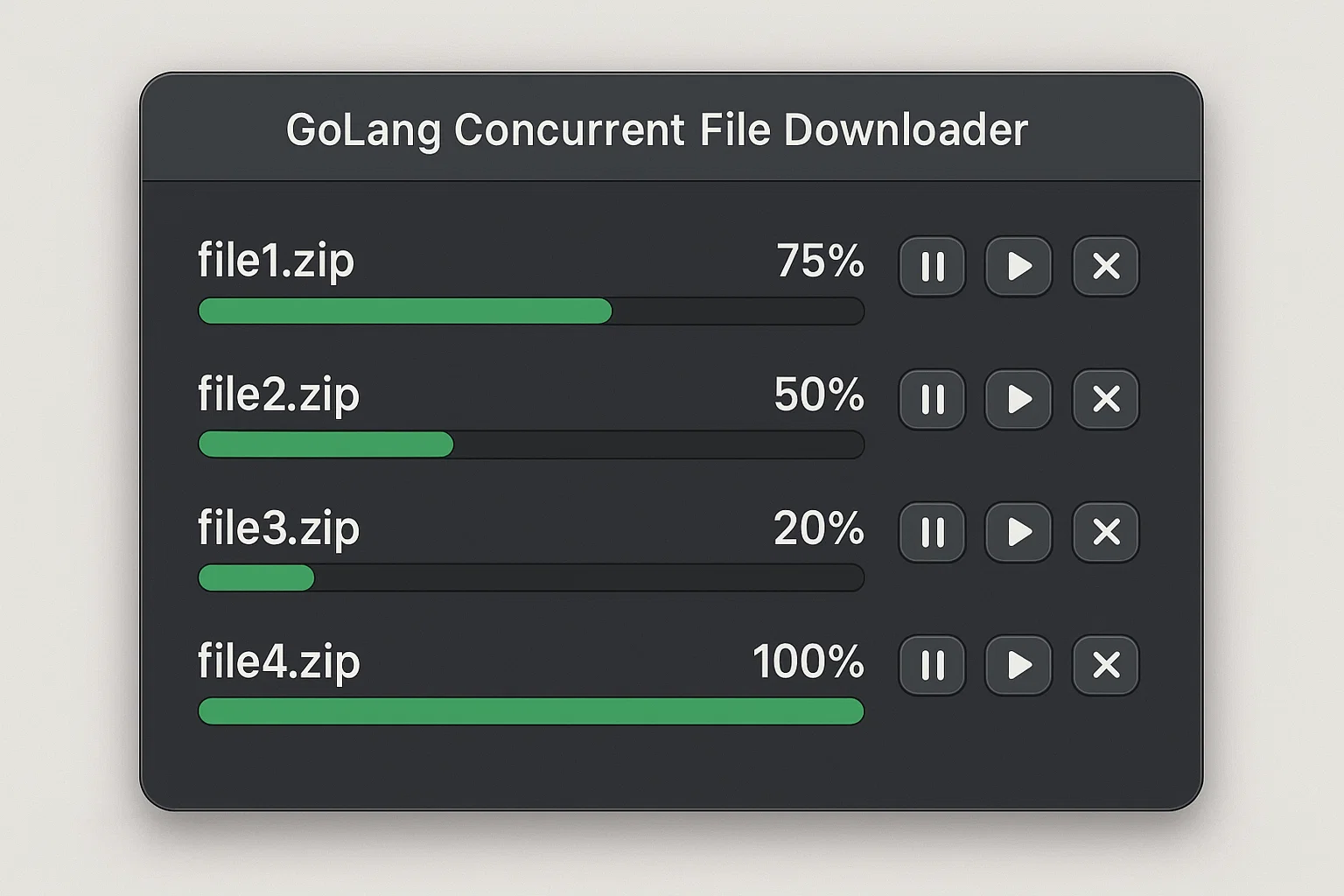GoLang-based Concurrent File Downloader