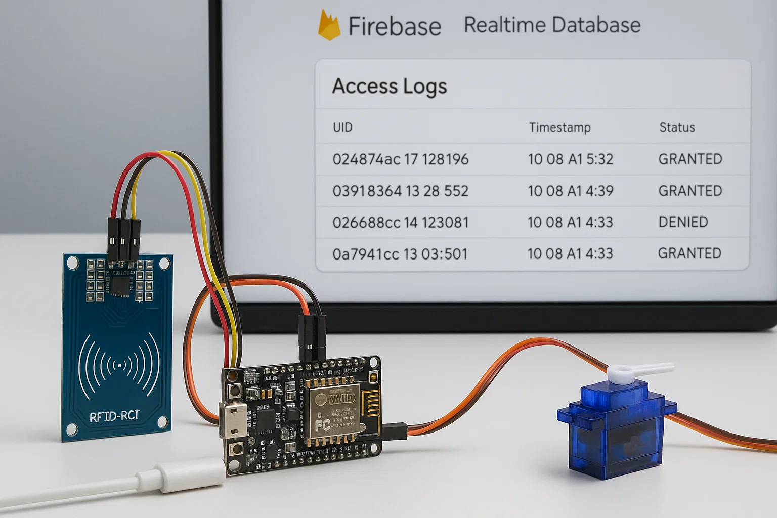 IoT-Based Smart Door Lock System with RFID and Cloud Logging