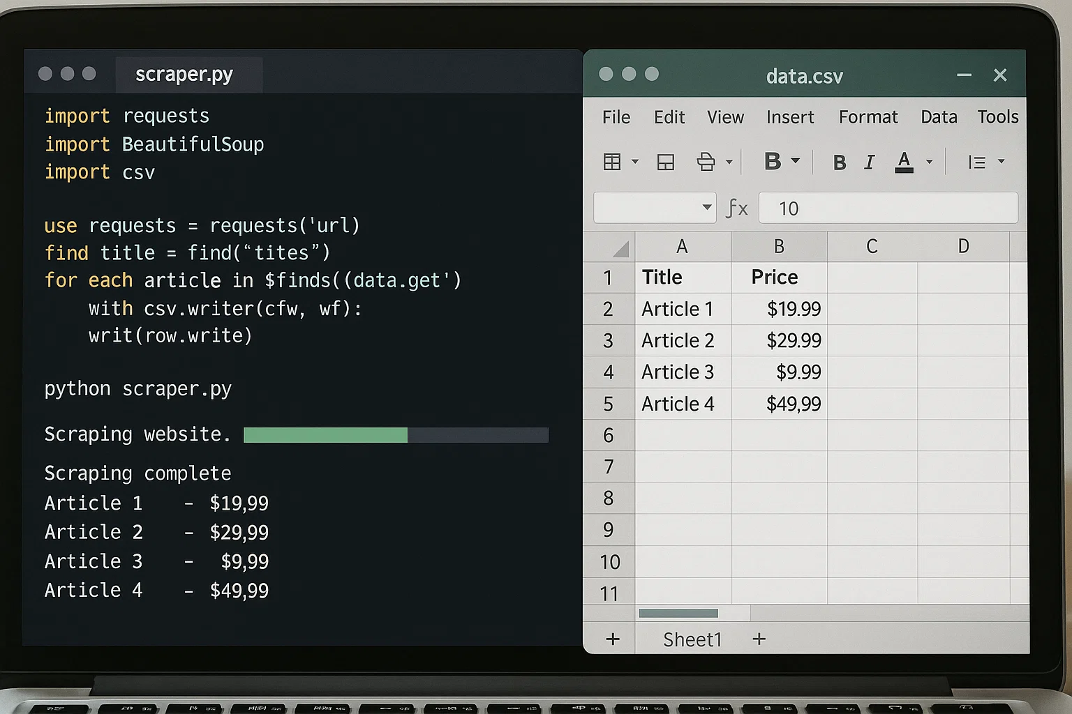 Web Scraping Tool for Data Collection