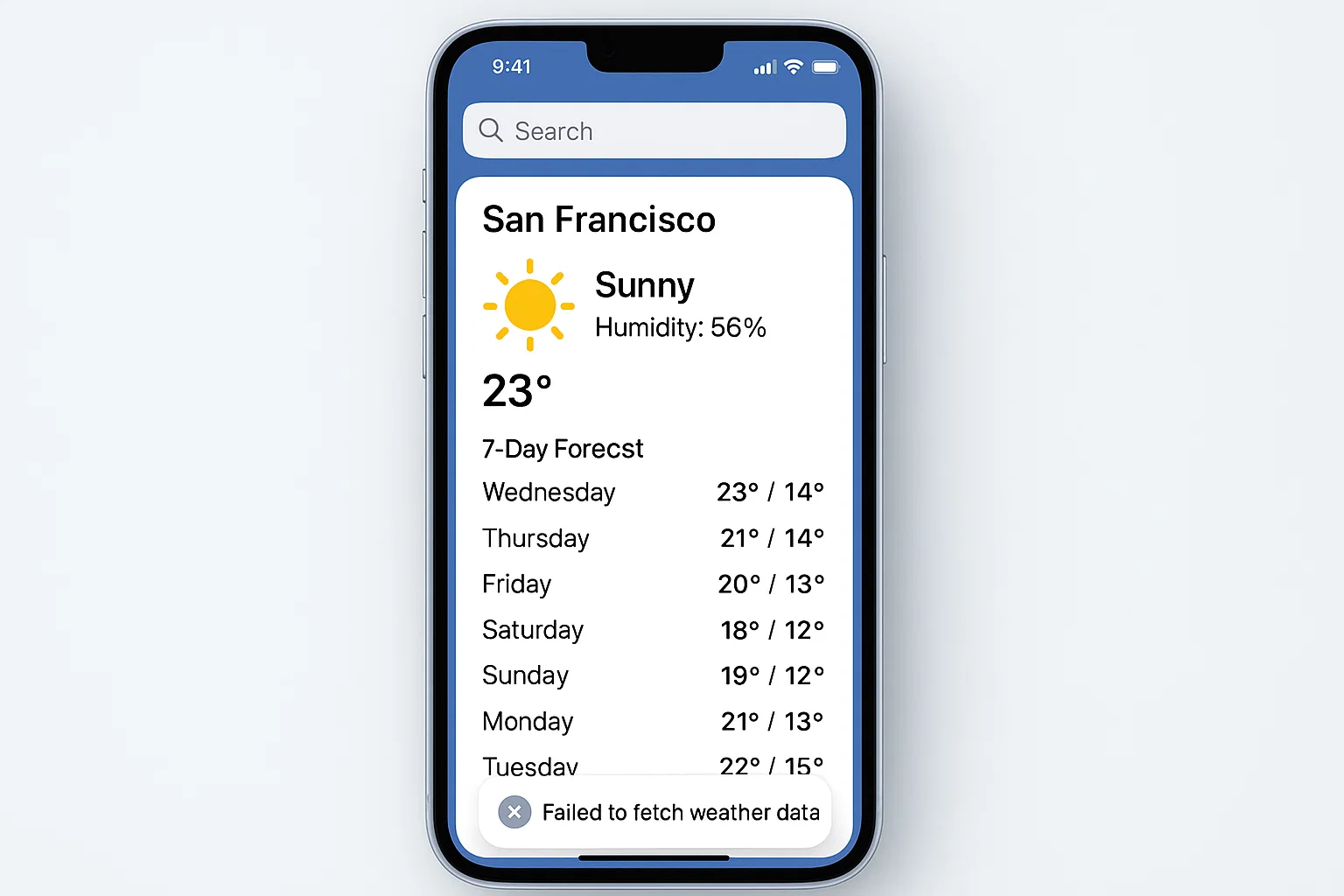 Swift Weather App with API Integration